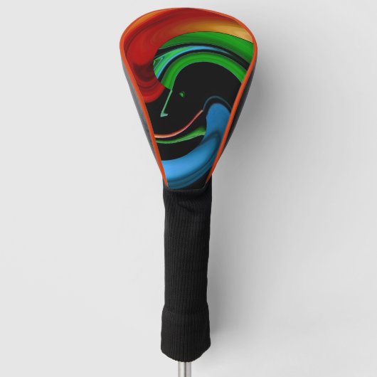 Cartoon Hitchcockian Face Abstract Golfheadcover (Voorkant)