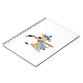 Cartoon Hockey Dog Notitieboek (Linkerzijde)