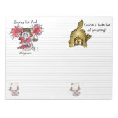 Cartoon Hoera voor dubbel Notitieblok (Voorkant)