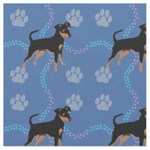 Cartoon Honden - Miniatuur Pinscher v5 Stof