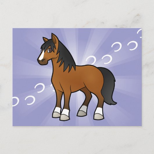 Cartoon Horse Briefkaart (Voorkant)