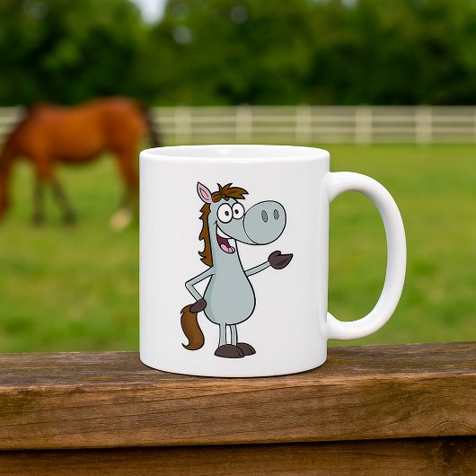 Cartoon Horse Koffiemok