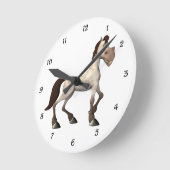 Cartoon Horse Ronde Klok (Hoek)