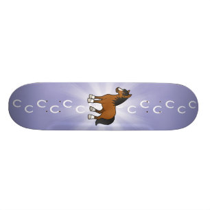 Cartoon Horse Skateboard
