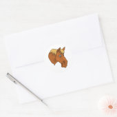 Cartoon Horsehead Ronde Sticker (Envelop)