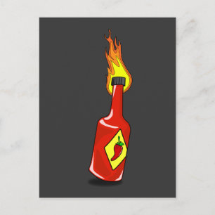 Cartoon Hot Sauce Briefkaart