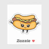 Cartoon Hotdog Sticker (Vel)