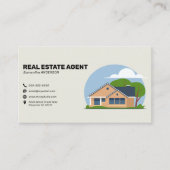 Cartoon House & Icons - Makelaar Visitekaartje (Voorkant)