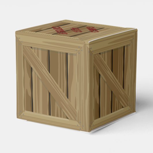 Cartoon Houtkrat Bedankdoosjes (Achterkant)