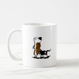 Cartoon Howling Hound Coffee Mok
