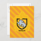 Cartoon Hufflepuff Crest Briefkaart (Voorkant / Achterkant)