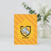 Cartoon Hufflepuff Crest Briefkaart (Staand voorkant)