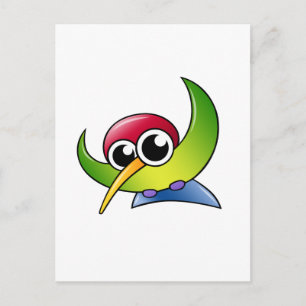 Cartoon Hummingbird Briefkaart