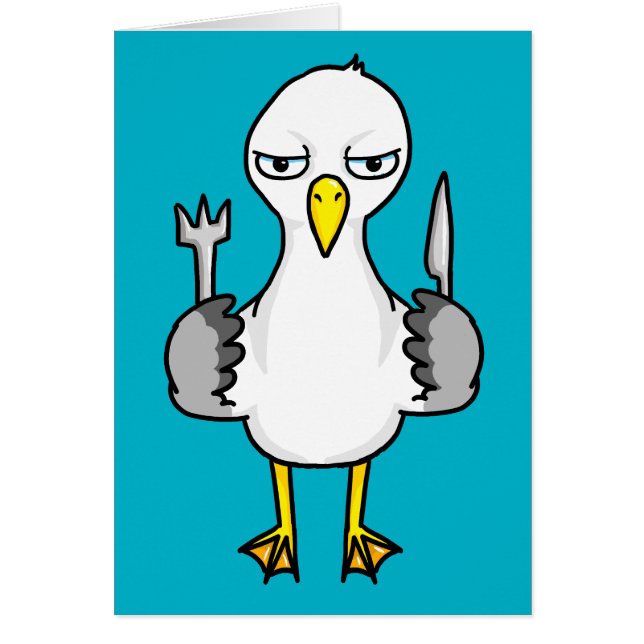 Cartoon Hungry Seagull (Voorkant)