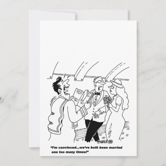  Cartoon huwelijksuitnodigingen Kaart (Voorkant)