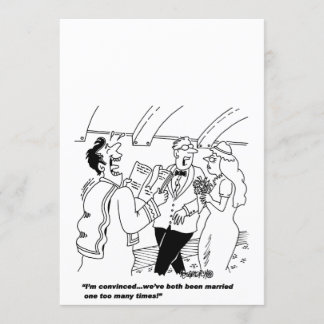 Cartoon huwelijksuitnodigingen Kaart