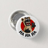 Cartoon Hyena Animal Button (Voorkant /achterkant)