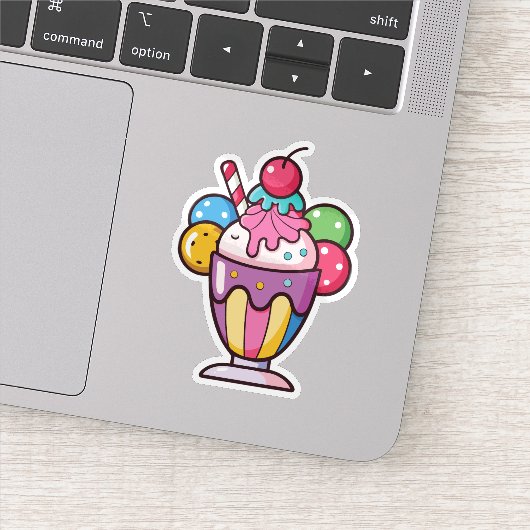 Cartoon Ice Cream Sticker (Detail)