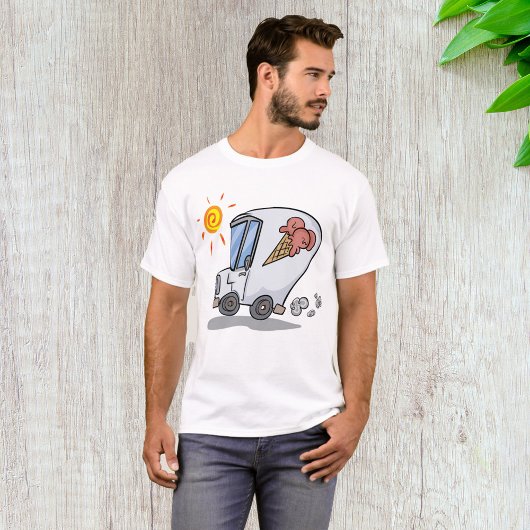 Cartoon Ice Cream Truck Fun Zomer Dessert T-shirt