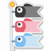 Cartoon Icon Koinobori Sticker (Voorkant)