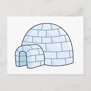 Cartoon Igloo Briefkaart