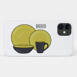 Cartoon illustratie tableware instellen iPhone 11 hoesje