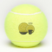 Cartoon illustratie tableware instellen tennisballen (Achterkant)