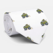 Cartoon illustratie van een olifant die een jeep b stropdas (Opgerold)