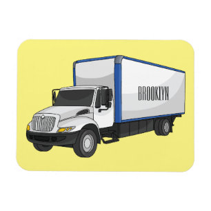 Cartoon illustratie van een vrachtwagen magneet