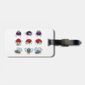 Cartoon Insects Funny Bees Ladybugs Spiders Bagagelabel (Achterkant horizontaal)