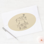 Cartoon Island Ovale Sticker (Envelop)