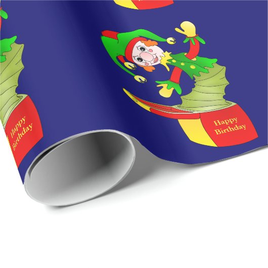 Cartoon Jack in de doos kussen Cadeaupapier (Rol Hoek)