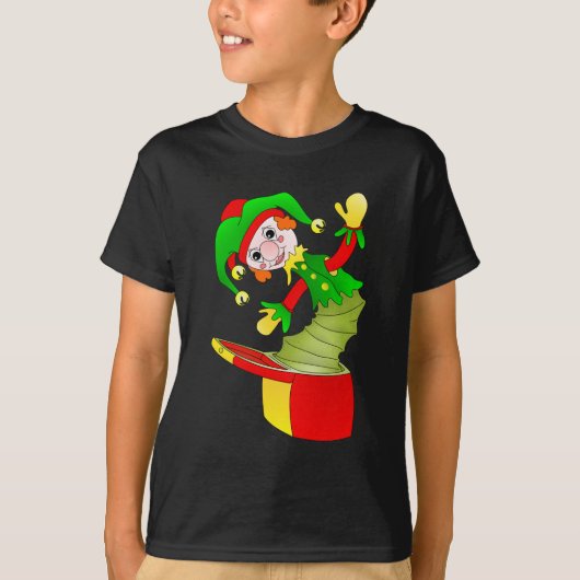 Cartoon Jack in de doos kussen T-shirt (Voorkant)
