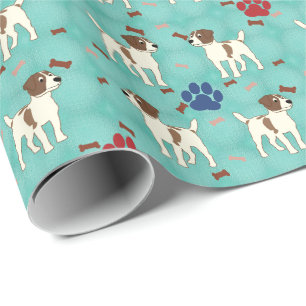 Cartoon Jack Russell Terrier Cadeaupapier