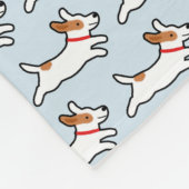 Cartoon Jack Russell Terrier Cartoon Dog Pattern Fleece Deken (Hoek)
