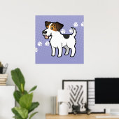 Cartoon Jack Russell Terrier Poster (Thuiskantoor)