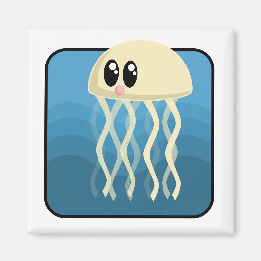 Cartoon Jellyfish Magneet (Voorkant)