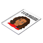 cartoon jongen dreadlocks schoolnotebook notitieboek (Linkerzijde)