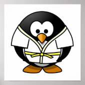 Cartoon Judo Penguin Poster (Voorkant)