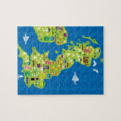 Cartoon Kaart van de Britse puzzel Legpuzzel (Horizontaal)