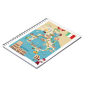 Cartoon Kaart van Italië Notitieboek (Linkerzijde)