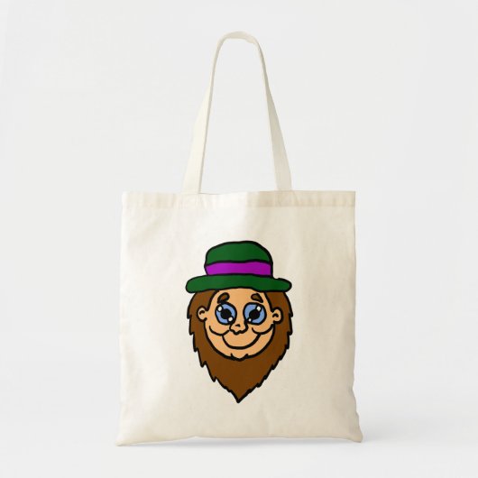 Cartoon kabouter hoofd tote bag (Voorkant)