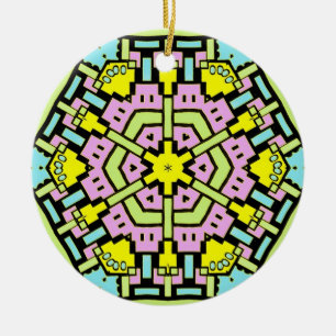 Cartoon Kaleidoscoop 05 Keramisch Ornament
