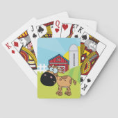 Cartoon kalf op een Boerderij Pokerkaarten (Achterkant)