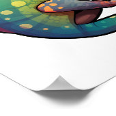 Cartoon kameleon illustratie poster (Hoek)