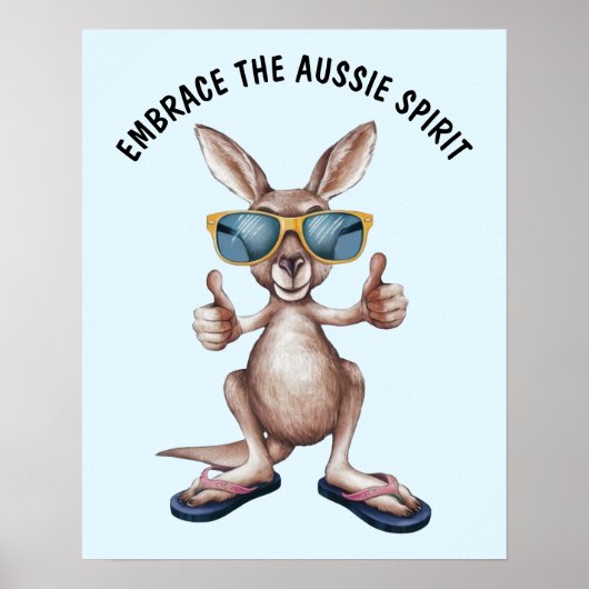 Cartoon Kangaroo Poster (Voorkant)
