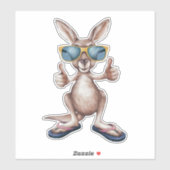 Cartoon Kangaroo Sticker (Vel)