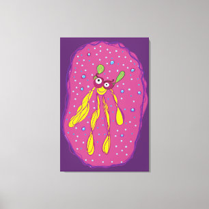 Cartoon Karakter Single Wall Art Canvas Afdruk