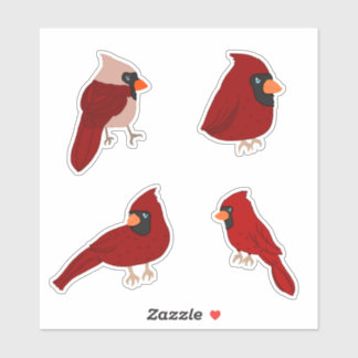 Cartoon Kardinaal Sticker Pack