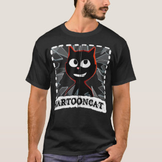 Cartoon kat dat we allemaal graag uit Siren-hoofd T-shirt